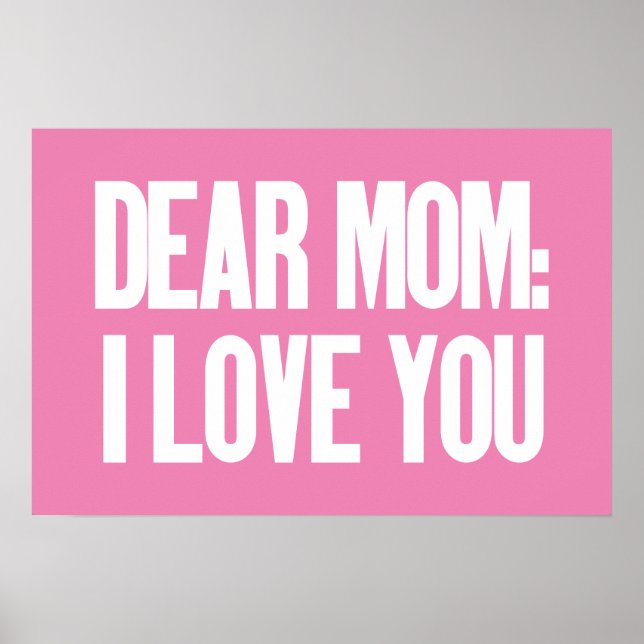 Kära Mamma I Kärlek You Poster (Framsidan)