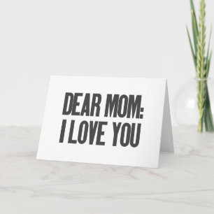 Kära Mamma I Kärlek You Tack Kort