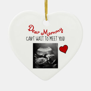 Kära Mamma kan inte vänta på att träffa dig! Keram Julgransprydnad Keramik