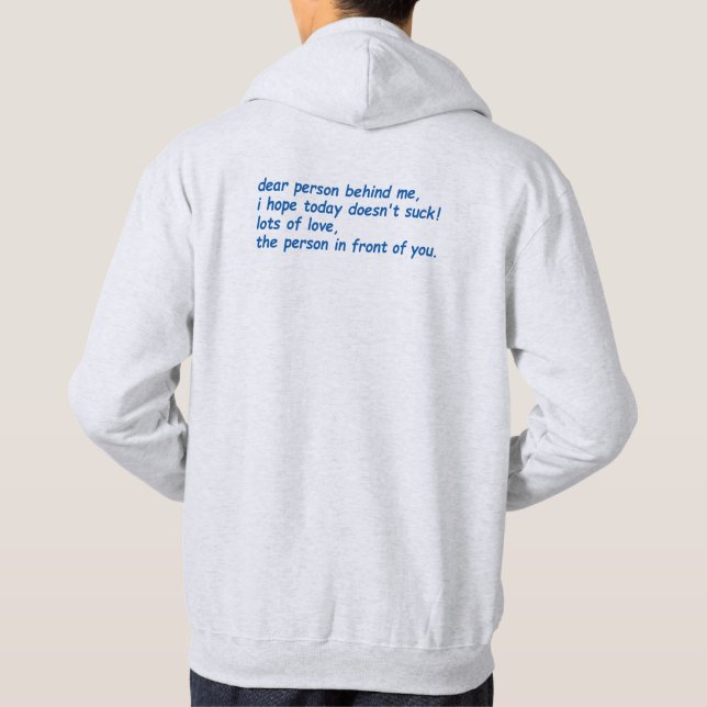 kära nån bakom mig  hoodie (Baksida)