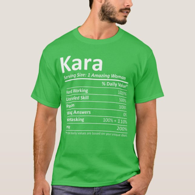 KARA Nutrition Personalized Name Funny Christmas G T Shirt (Framsida)