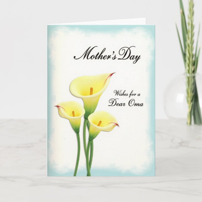 Kära Oma Blomsterbukett-kort Kort (Framsida)