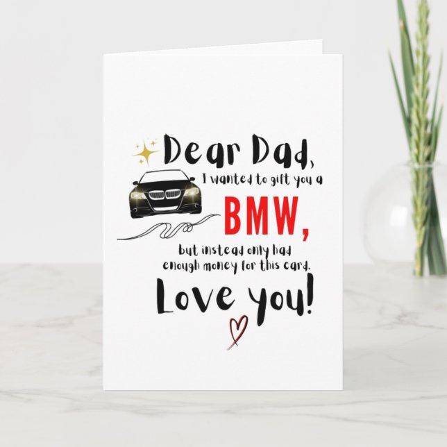Kära Pappa & BMW Kort (Framsida)