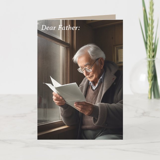 Kära pappa: Fadersdags-kort på distans Helgkort (Framsida)