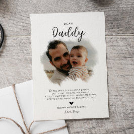 Kära Pappa | Modern Foto Hjärta Fars Dag Kort
