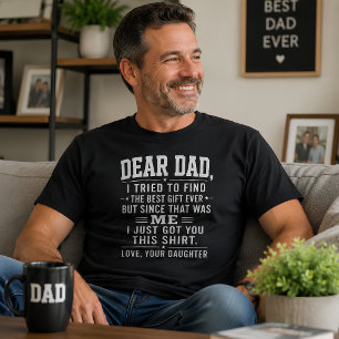 Kära Pappa Roliga Dotter T Shirt
