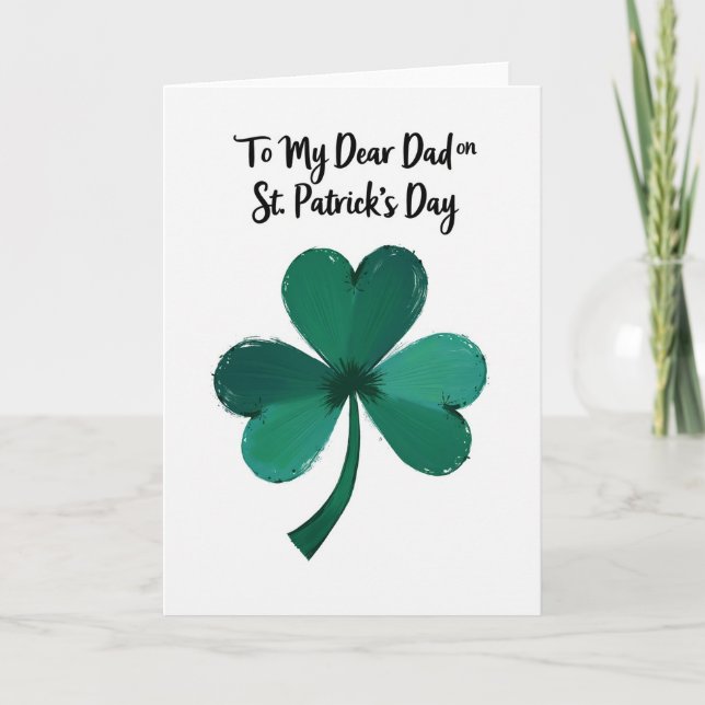 Kära pappa St Patricks Day-kort Kort (Framsida)