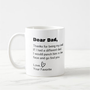 Kära Pappa! Tack för att du är min pappa lustig Kaffemugg