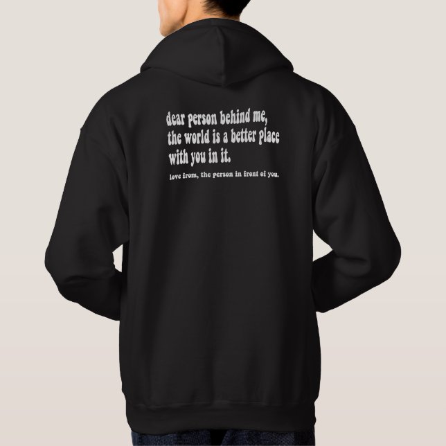 Kära person bakom mig hoodie (Baksida)