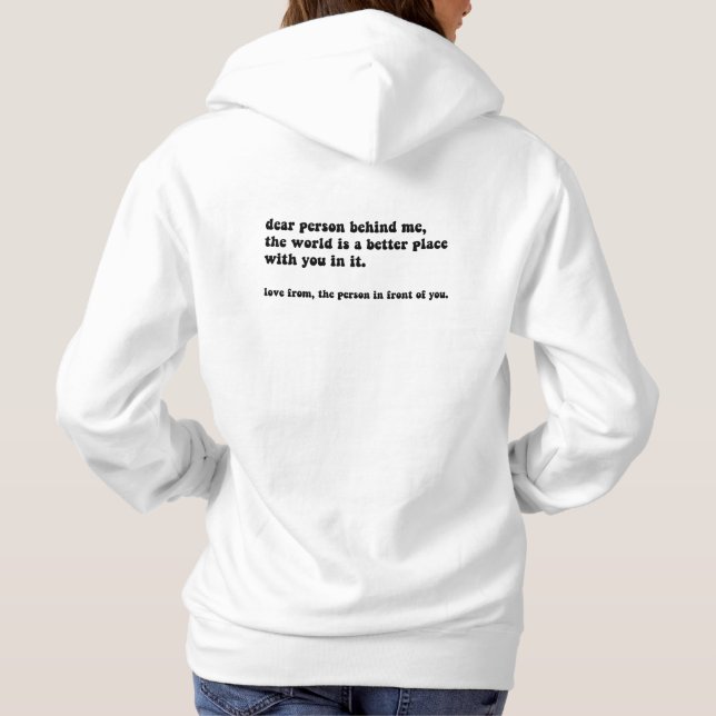 Kära Person Bakom Mig T Shirt (Baksida)