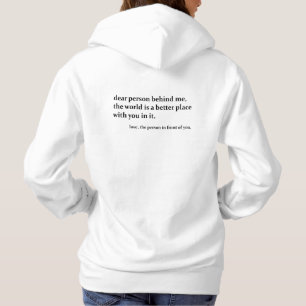 Kära person bakom mig - vänlighet t shirt