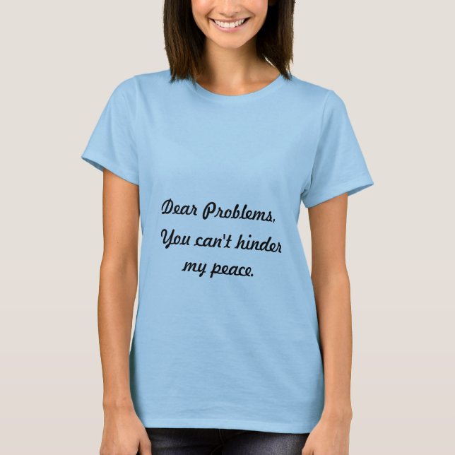 Kära problemcitationsteckenkvinna T-tröja T Shirt (Framsida)