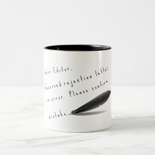 Kära Redaktör, inspiration för författare Två-Tonad Mugg