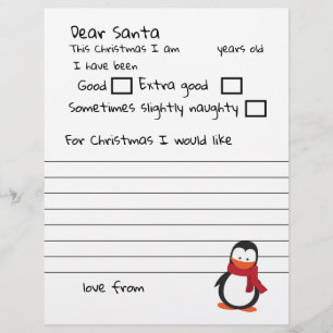 Kära Santa A Personlig Brev to Jultomten Brevhuvud