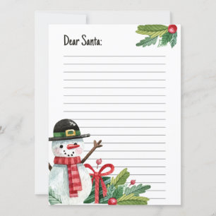 Kära Santa Brev Card Inbjudningar
