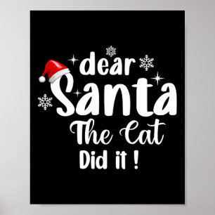 Kära Santa Cat gjorde det roligt i jul Poster