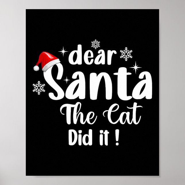 Kära Santa Cat gjorde det roligt i jul Poster (Framsidan)