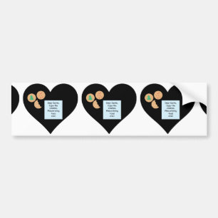Kära Santa Cookies för Leksaker Black Heart Bildekal