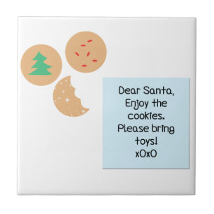 Kära Santa Cookies, ta med Leksaker Kakelplatta