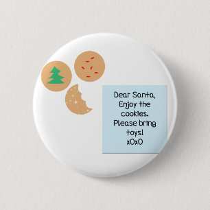 Kära Santa Cookies, ta med Leksaker Knapp