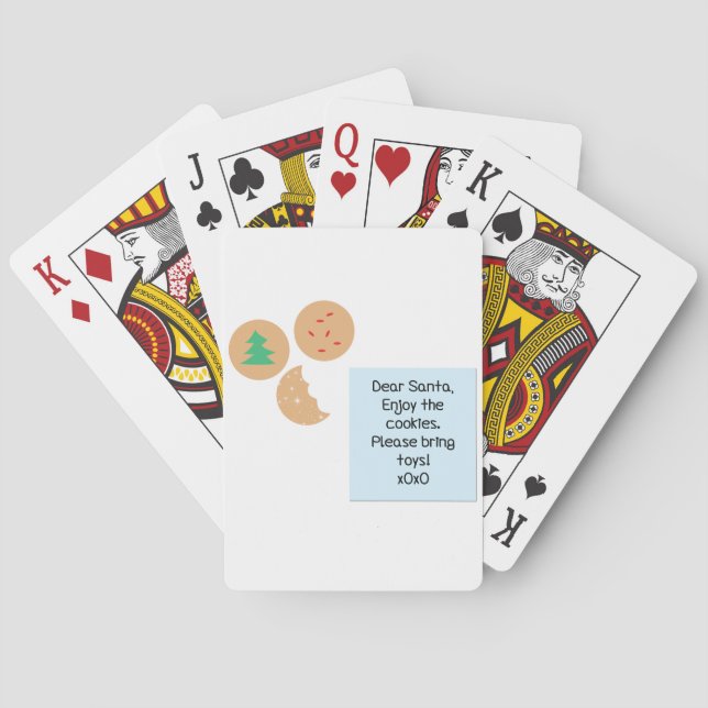 Kära Santa Cookies, ta med Leksaker Spel Kort (Baksidan)