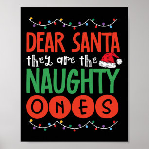 Kära Santa, de är de stygga, de är Ugly Christma Poster