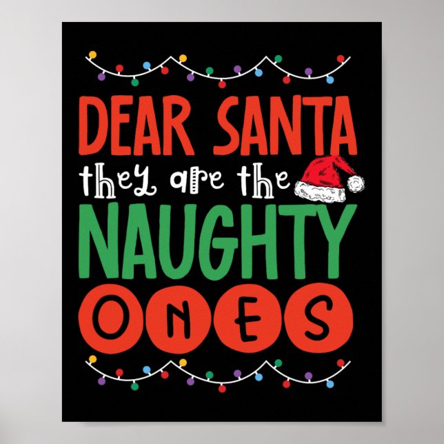 Kära Santa, de är de stygga, de är Ugly Christma Poster (Framsidan)