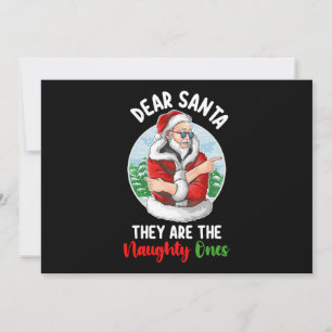 Kära Santa De är Naughty Ones-julen Inbjudningar