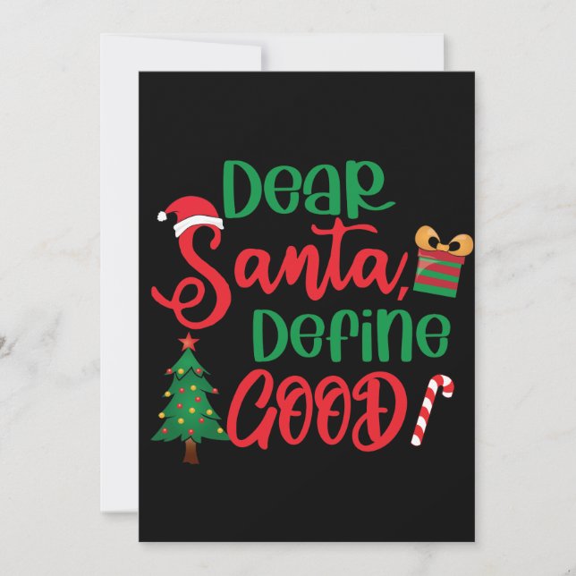 Kära Santa Define Bra Funny jul (Framsida)