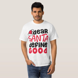 Kära Santa Define Bra Funny jul | TANKTOP Tee Shirt
