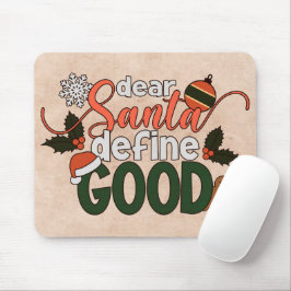 Kära Santa Define Bra jul | Mousepad Musmatta