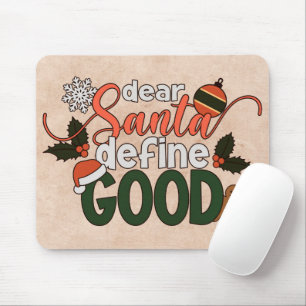 Kära Santa Define Bra jul Mousepad Musmatta