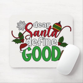 Kära Santa Define Bra jul | Mousepad Musmatta