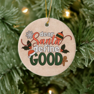 Kära Santa Define Bra jul Ornament