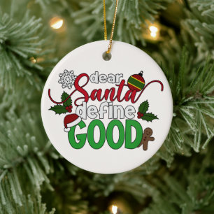 Kära Santa Define Bra jul Ornament