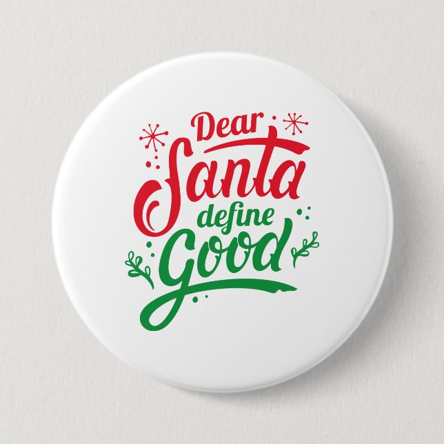 Kära Santa Define Bra Knapp (Framsida)