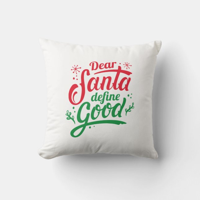 Kära Santa Define Bra Kudde (Framsida)