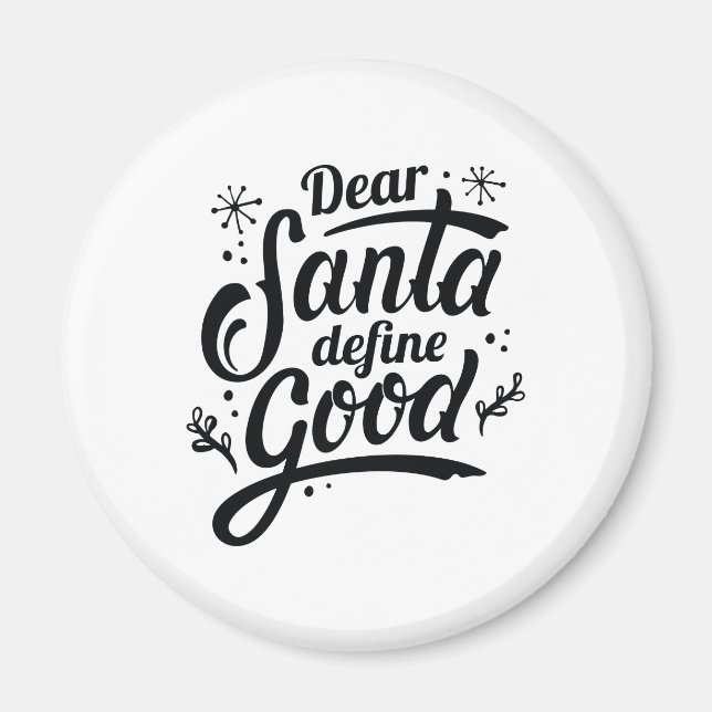 Kära Santa Define Bra Magnet (Framsidan)