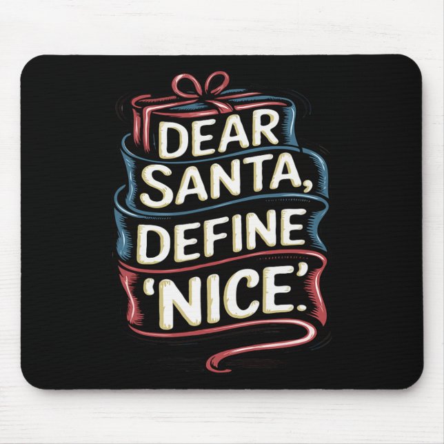 Kära Santa Define God jul Musmatta (Framsidan)