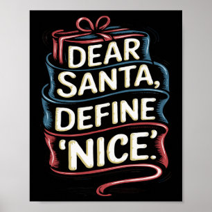 Kära Santa Define God jul Poster