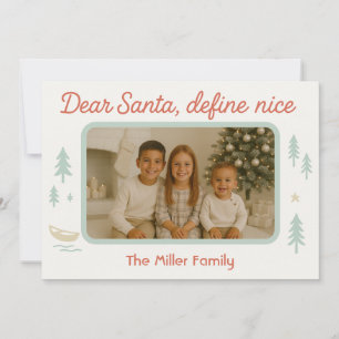 Kära Santa Define Snygg julkort för familjen