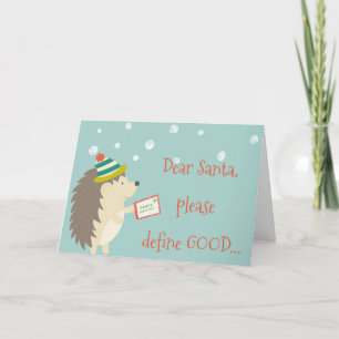 Kära Santa, Definiera Bra! Lustig jul Helgkort