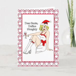 Kära Santa, Definiera Naughty   Jul Humor  Kort