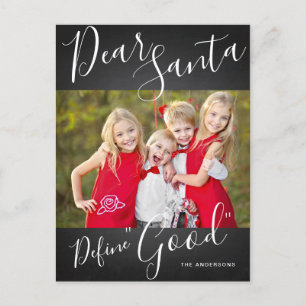 Kära Santa definierar det bra roliga julfotoet Helg Vykort