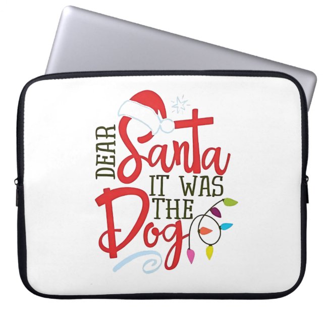 Kära Santa, det var Hund. Laptop Fodral (Framsidan)