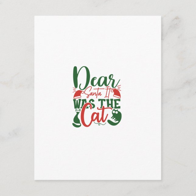 Kära Santa, det var katten Tilläggskort (Framsida)