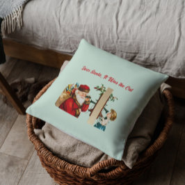 Kära Santa, det var kattens Vintage... Kudde