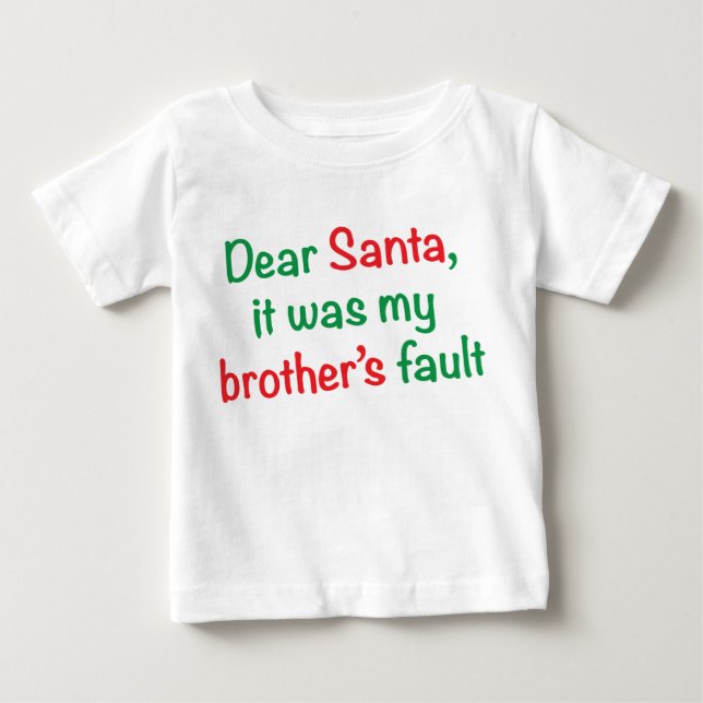 Kära Santa, det var min brors fel Tee (Framsida)