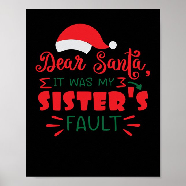 Kära Santa, det var min systers fel Poster (Framsidan)