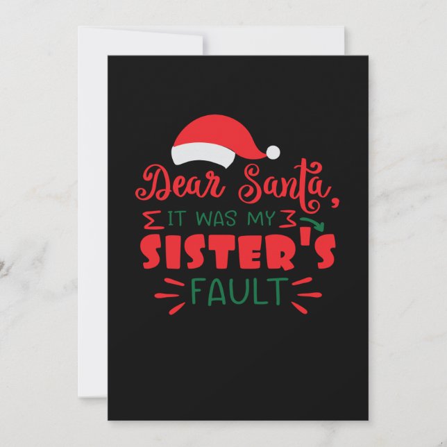Kära Santa, det var min systers fel Spara Datumet (Framsida)